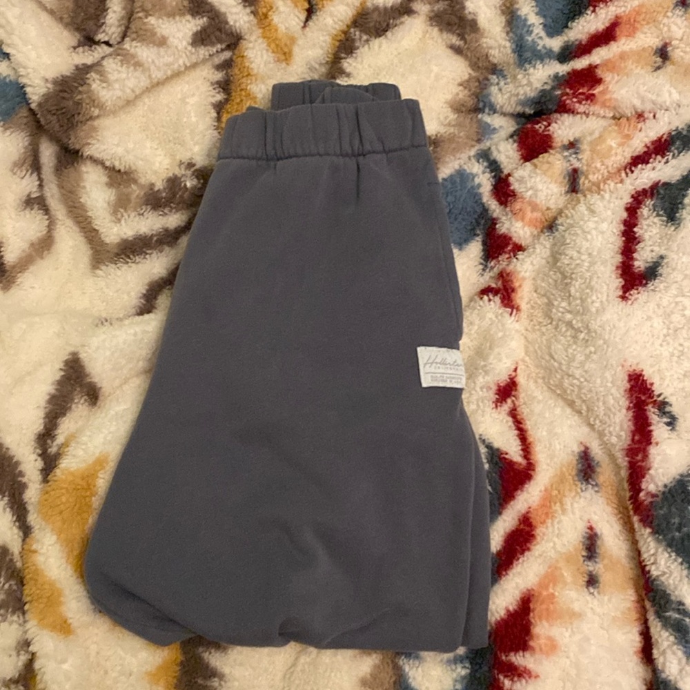 L Blue Cuffed Sweatpants